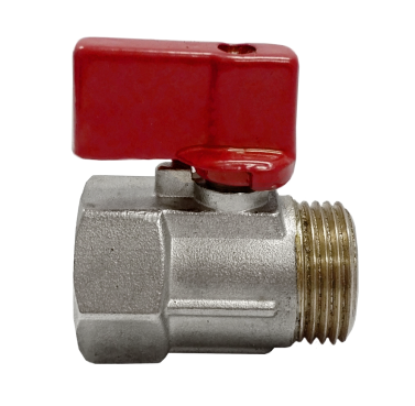 Brass mini ball valve, male by female threaded