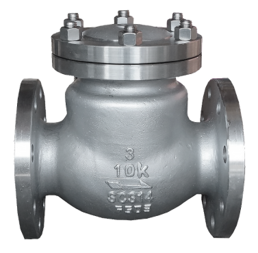 JIS 10K SS316 swing check valve in stainless steel with Japanese standard flanges