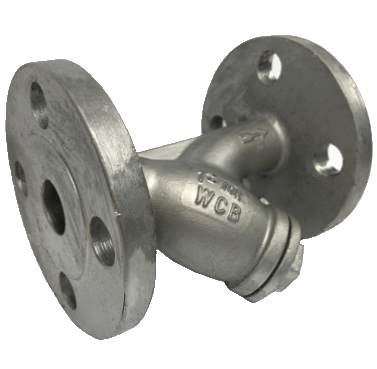 JIS 10K cast steel Y-strainer in WCB carbon steel with Japanese standard flanges